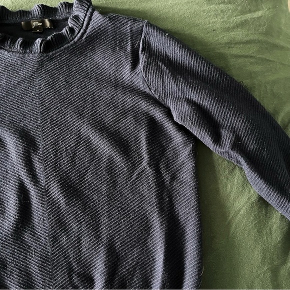 J. Crew ruffle ribbed sweater - Picture 2 of 5